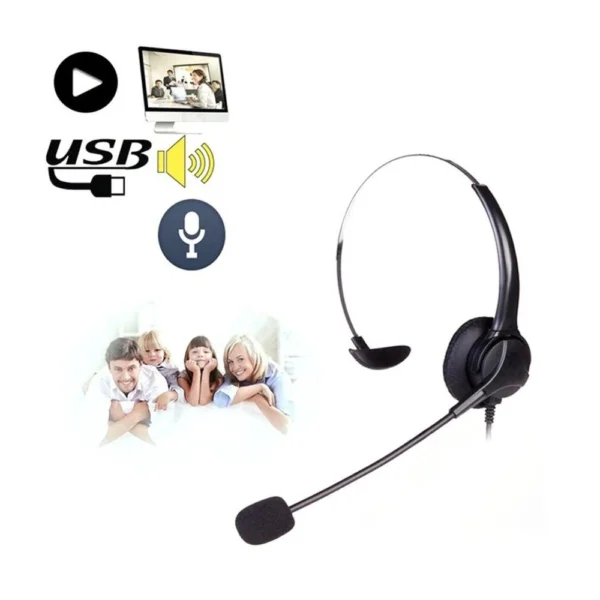 More Sport High Quality Office Headphone Call Center Headset wired For Telephone Operator Customer Service Earphones